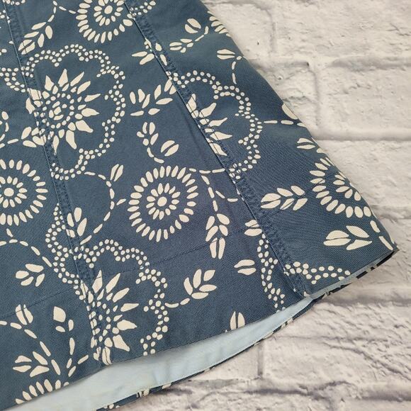 Gap Jeans Dusty Blue Floral Skirt size 0 - Picture 4 of 8